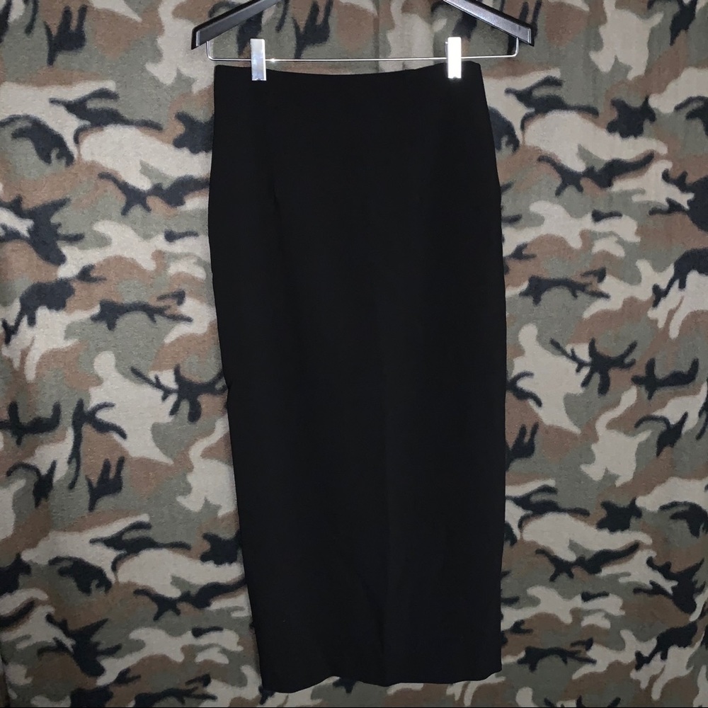Black high waist pencil skirt